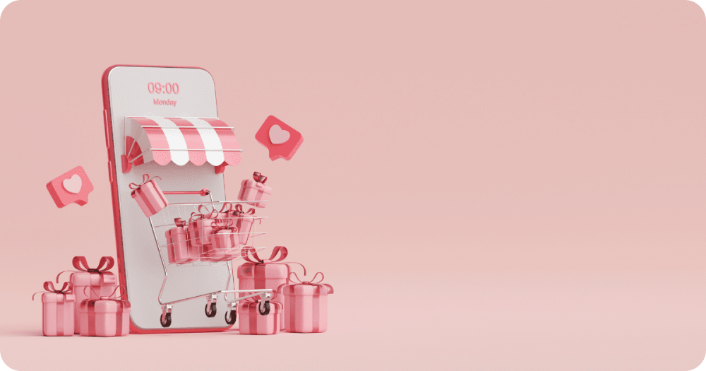 ilustracion de comercio por dispositivos móviles