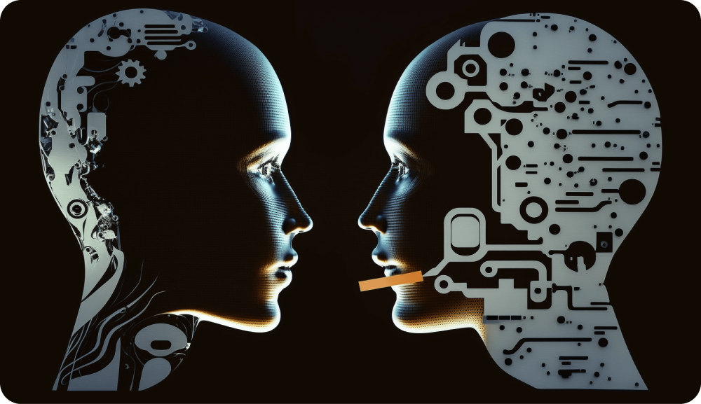 Ilustración de inteligencia artificial utilizada para soporte en ecommerce