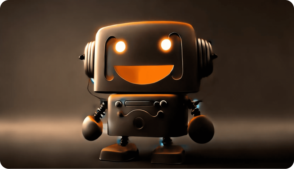 Ilustración de un bot amigable