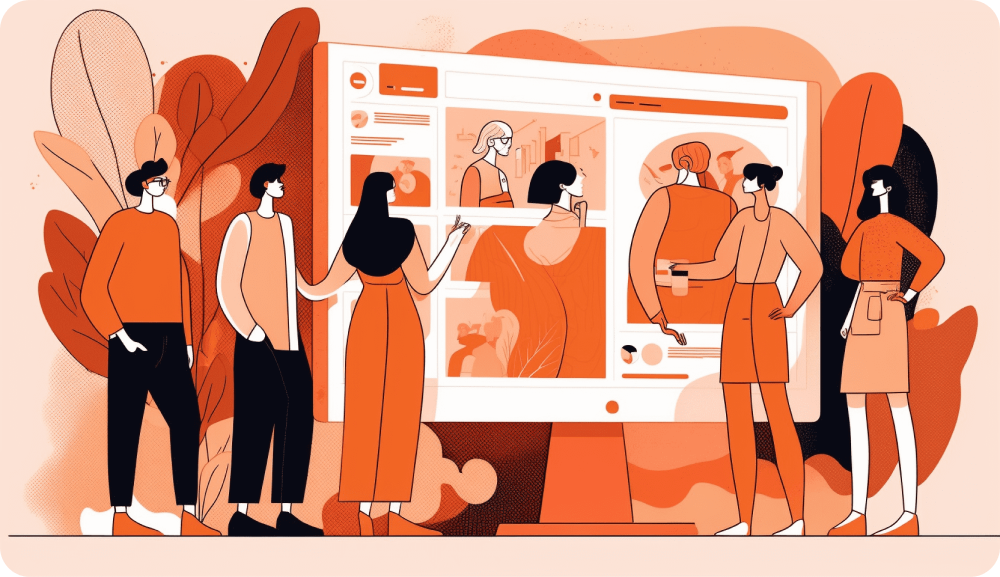 Ecommerce marketers discutiendo una eestrategia de remarketing